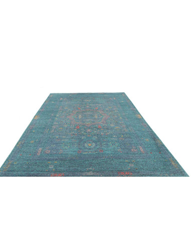 Rug Mamlouk Pakistan 209x298 Teal Petrol Accent