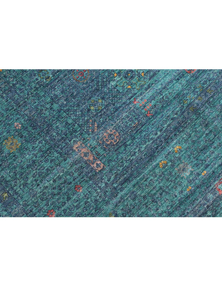 Rug Mamlouk Pakistan 209x298 Teal Petrol Accent
