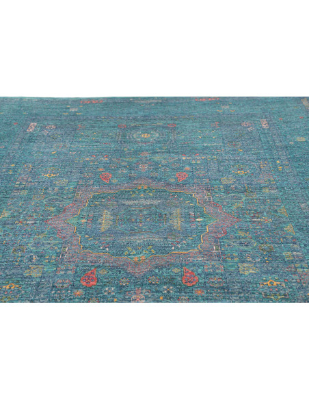 Rug Mamlouk Pakistan 209x298 Teal Petrol Accent