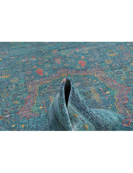 Rug Mamlouk Pakistan 209x298 Teal Petrol Accent