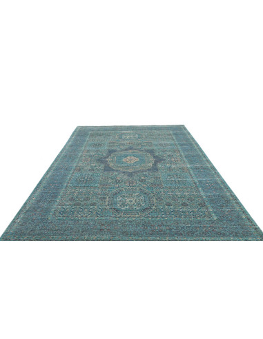 Rug Mamlouk Pakistan 204x295 Turquoise Blue Gre