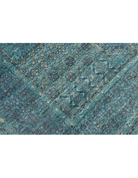 Rug Mamlouk Pakistan 204x295 Turquoise Blue Gre