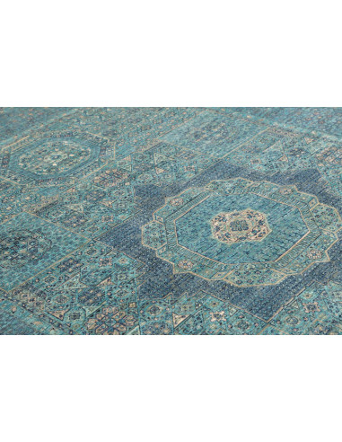 Rug Mamlouk Pakistan 204x295 Turquoise Blue Gre
