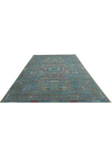 Rug Mamlouk Pakistan 201x304 Turquoise Gold Rus
