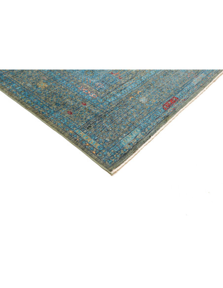 Rug Mamlouk Pakistan 201x304 Turquoise Gold Rus