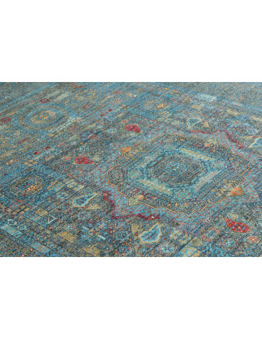 Rug Mamlouk Pakistan 201x304 Turquoise Gold Rus
