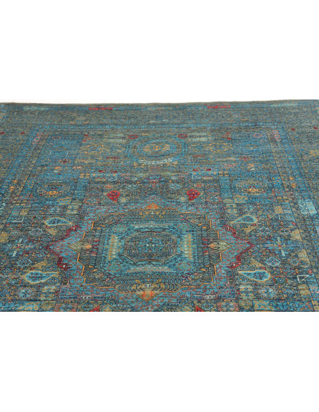Tappeto Mamlouk Pakistan 201x304 Turchese Oro R