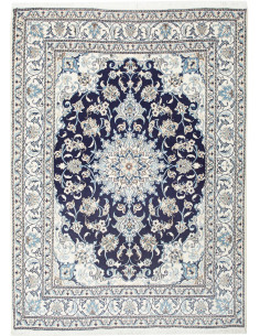 Tappeto Nain Kashmar Persia bianco grigio 150x210