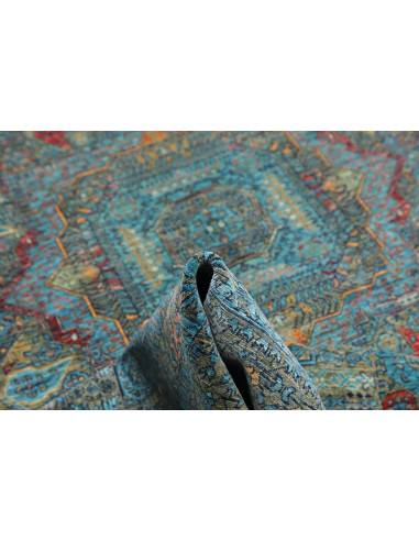 Rug Mamlouk Pakistan 201x304 Turquoise Gold Rus
