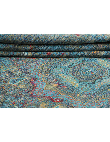 Rug Mamlouk Pakistan 201x304 Turquoise Gold Rus