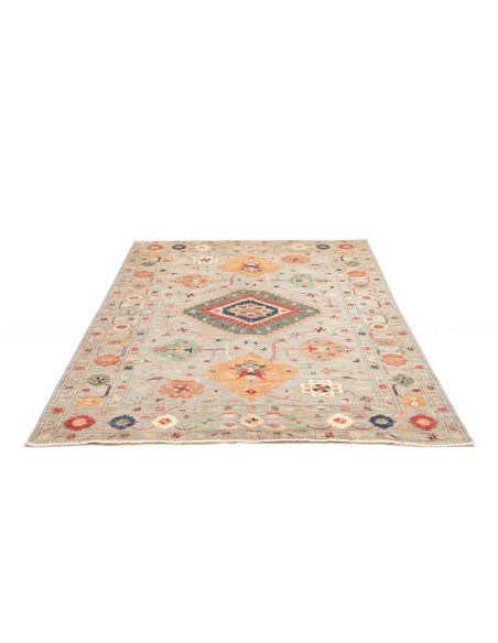 Rug Kazak Fine Pakistan 150x203 Grey Blue Terra