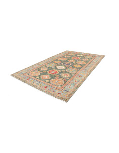 Tappeto Kazak Fine Pakistan 204x311 Blu Verde P 2