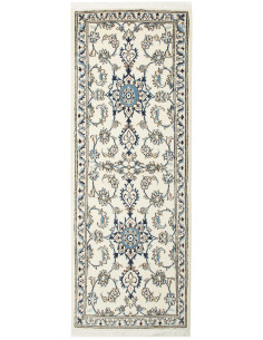 Tappeto Nain Kashmar Persia bianco grigio 78x210