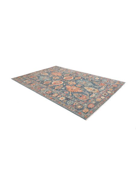 Tappeto Kazak Fine Pakistan 203x300 Blu Arancio