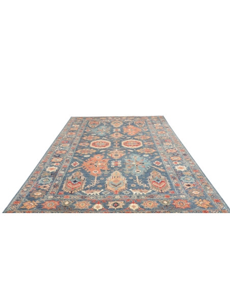 Tappeto Kazak Fine Pakistan 203x300 Blu Arancio