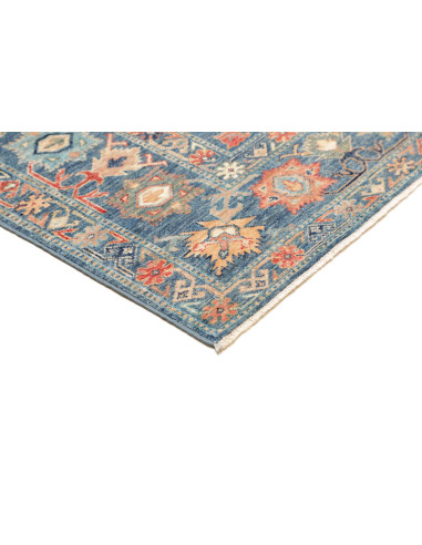 Tappeto Kazak Fine Pakistan 203x300 Blu Arancio