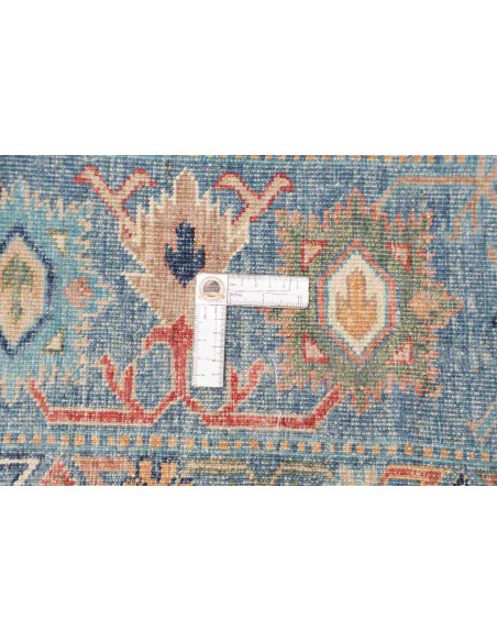 Tappeto Kazak Fine Pakistan 203x300 Blu Arancio
