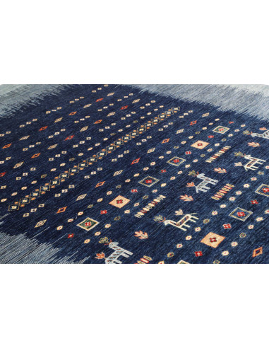 Tappeto Siva Pakistan 210x292 Blu Navy Blu Chia