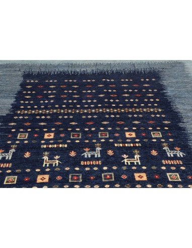 Rug Siva Pakistan 210x292 Navy Blue Light Blue