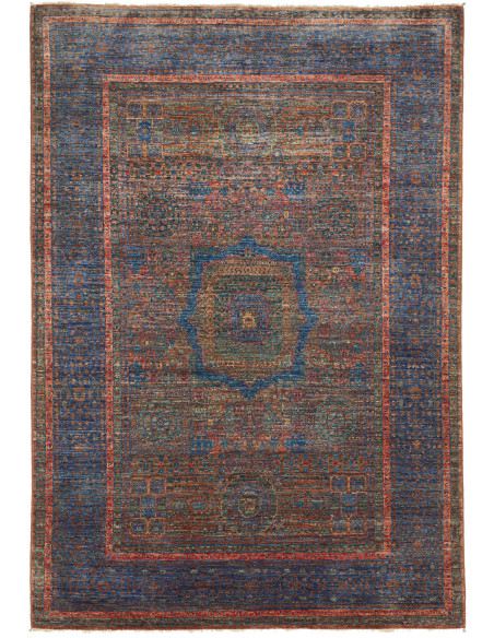 Rug Mamlouk Pakistan 145x207 Blue Brown Rust Te