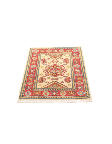 Rug Kazak Pakistan maroon red 65x85