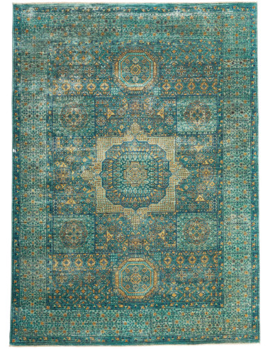 Tappeto Mamlouk Pakistan 169x233 Verde Acqua Or