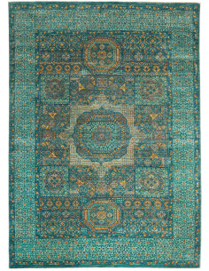 Rug Mamlouk Pakistan 157x203 Turquoise Gold Och