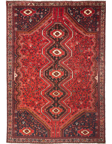 Rug Shiraz Persia maroon red 235x337