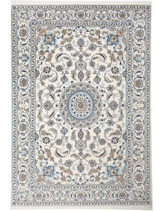 Tappeto Nain Kashmar Persia bianco 198x290
