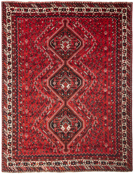 Rug Shiraz Persia maroon yellow 225x300