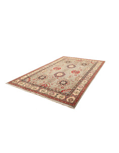 Rug Kazak Afghanistan maroon brown 201x297 2