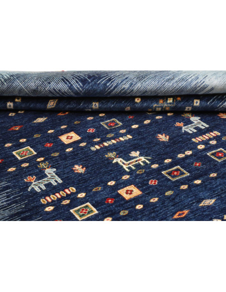 Rug Siva Pakistan 206x294 Indigo Blue Light Blu
