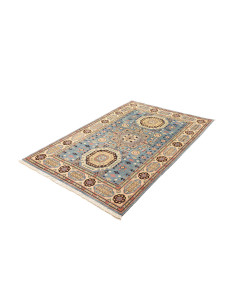 Rug Kazak Afghanistan sky blue grey 123x173 2