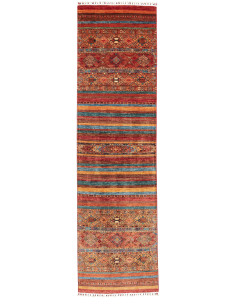 Tappeto Samarkand Pakistan 82x292 Rosso Mattone