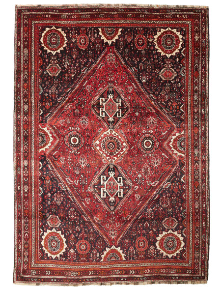 Rug Shiraz Persia maroon yellow 218x308