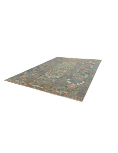 Tappeto Shahi Fine Pakistan 270x356 Blu Petroli 2