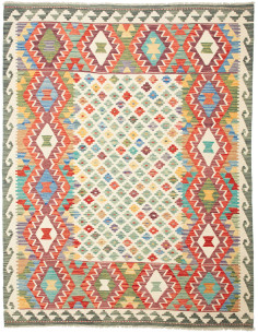 Tappeto Kilim Afghanistan marrone bianco 178x228