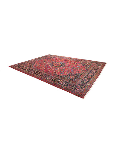 Tappeto Mashad Persia grigio rosso 302x384