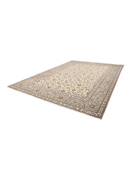 Tappeto Kashan Persia bianco grigio 298x404