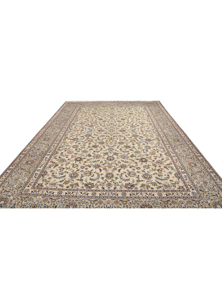 Tappeto Kashan Persia bianco grigio 298x404