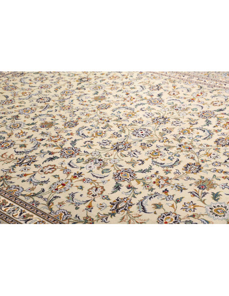 Tappeto Kashan Persia bianco grigio 298x404