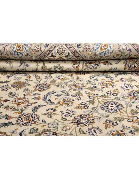 Tappeto Kashan Persia bianco grigio 298x404