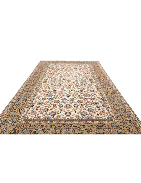 Tappeto Kashan Persia beige grigio 244x370