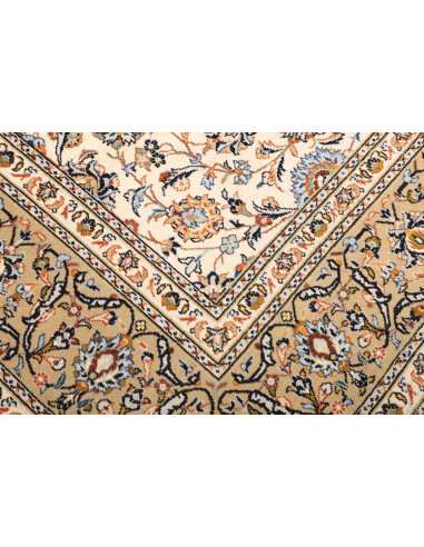 Tappeto Kashan Persia beige grigio 244x370