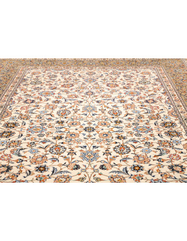 Tappeto Kashan Persia beige grigio 244x370