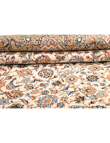 Tappeto Kashan Persia beige grigio 244x370