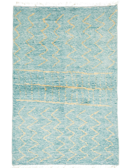 Rug Berber Pakistan 119x179 Aqua Blue