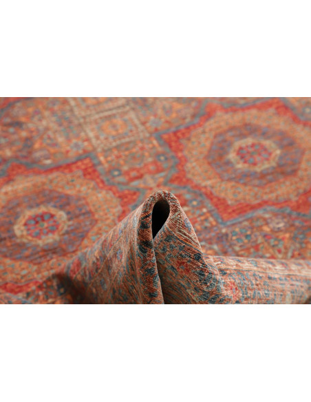 Rug Mamlouk Pakistan 270x366 Rust Red Brown Blu