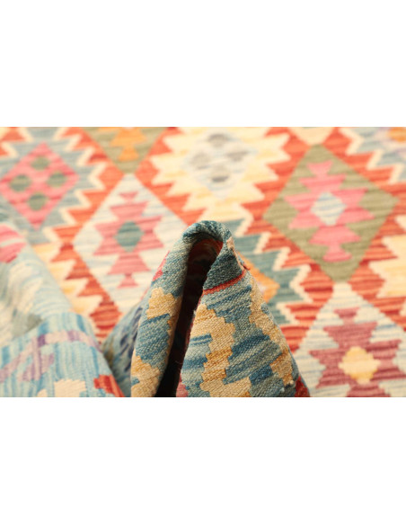 Tappeto Kilim Afghanistan beige arancione 209x299