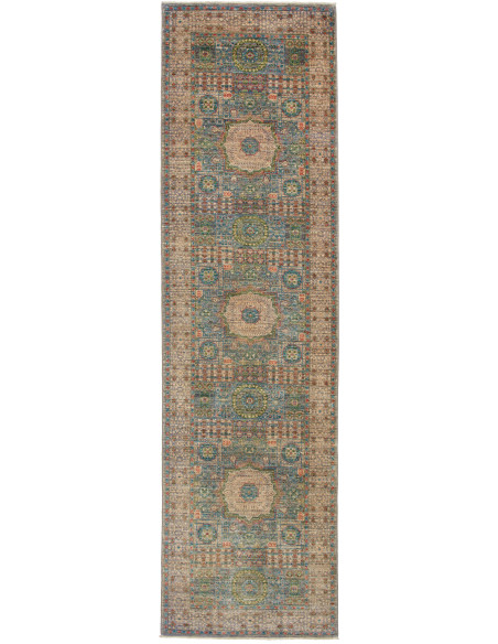 Rug Mamlouk Pakistan 79x299 Blue Beige